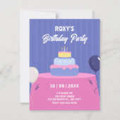 Geburtstagstorte Einladung (Vorderseite)