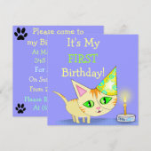 Geburtstagstorte Einladung (Vorne/Hinten)