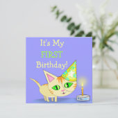 Geburtstagstorte Einladung (Stehend Vorderseite)