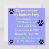 Geburtstagstorte Einladung (Rückseite)