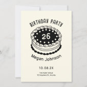 Geburtstagstorte Einladung (Vorderseite)