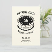 Geburtstagstorte Einladung (Stehend Vorderseite)