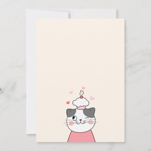 Geburtstagstorte Einladung (Rückseite)