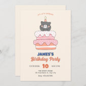 Geburtstagstorte Einladung (Vorne/Hinten)