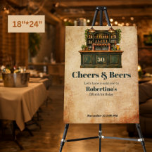 Geburtstagstorte Herren Vintage Pub Cheers & Beer