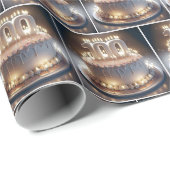 Geburtstagstorte mit vielen Kerzen Geschenkpapier (Rolleneckpunkt)