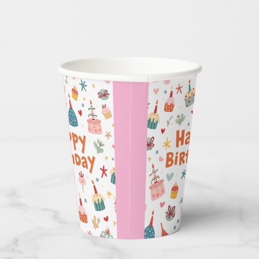 Geburtstagstorte Pappbecher (Rechts)