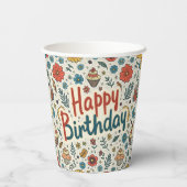 Geburtstagstorte Pappbecher (Rückseite)