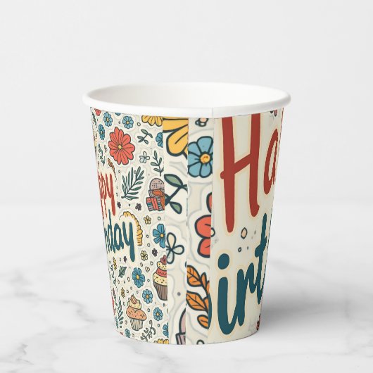 Geburtstagstorte Pappbecher (Rechts)