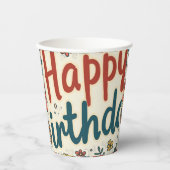 Geburtstagstorte Pappbecher (Vorderseite)