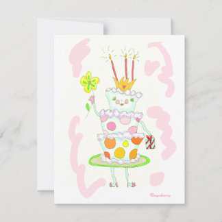 Geburtstagstorte-Party Einladung