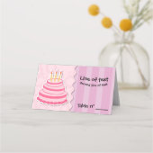 Geburtstagstorte Platzkarte (Vorderseite)