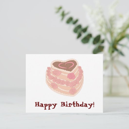 Geburtstagstorte Postkarte (Stehend Vorderseite)