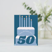 Geburtstagstorte Tiered Blue jedes Alter (Stehend Vorderseite)