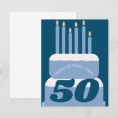 Geburtstagstorte Tiered Blue jedes Alter (Vorne/Hinten)