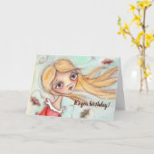 Geburtstagsträume - Geburtstagskarte Karte (Gelbe Blume)