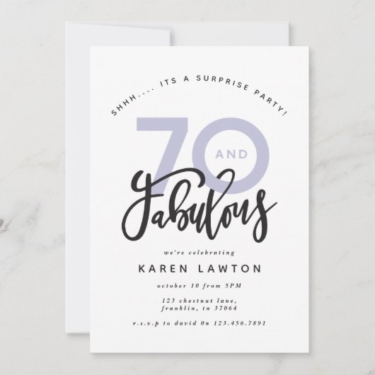 Geburtstagsüberraschung Geburtstagsparty (Vorderseite)