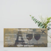 Geburtstagsüberraschung Paris Boarding Pass Gesche (Stehend Vorderseite)