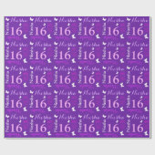 GEBURTSTAGSverpackung des personalisierten 16. Geschenkpapier (Flach)