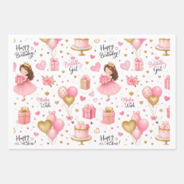 Geburtstagsverpackung Geschenkpapier Set