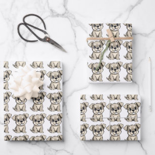 Geburtstagsverpackungen für Haustiere und Kinder Geschenkpapier Set