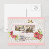 Geburtstagsvignette Postkarte (Vorne/Hinten)
