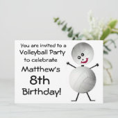 Geburtstagsvolleyball-Party Einladung (Stehend Vorderseite)