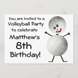 Geburtstagsvolleyball-Party Einladung