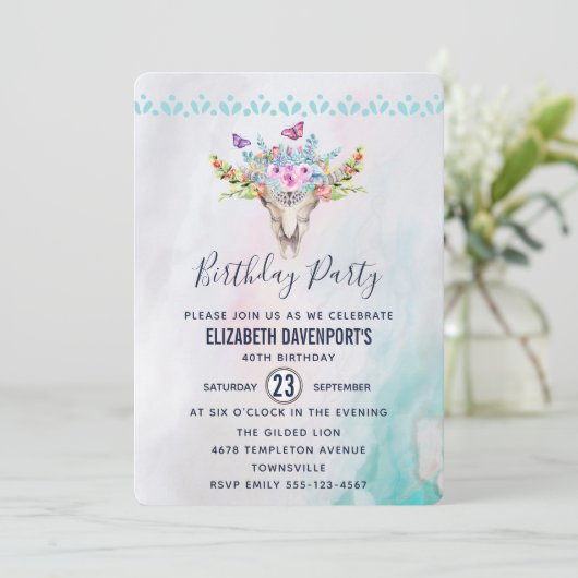 Geburtstagsvorlage 3 einladung (Stehend Vorderseite)