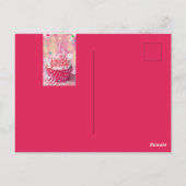 Geburtstagswaffe Cake Pink Post Card Postkarte (Rückseite)