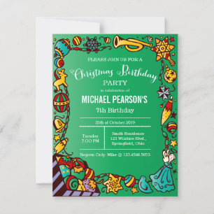 Geburtstagsweihnachtsfeier Einladung