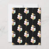 Geburtstagswoche Reise Geburtstag Glitzer Rosa Einladung (Rückseite)