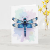 Geburtstagswunsch Blaue Käfer Karte (Gelbe Blume)