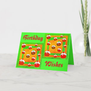 "Geburtstagswünsche" & Cupcakes Grußkarte Karte