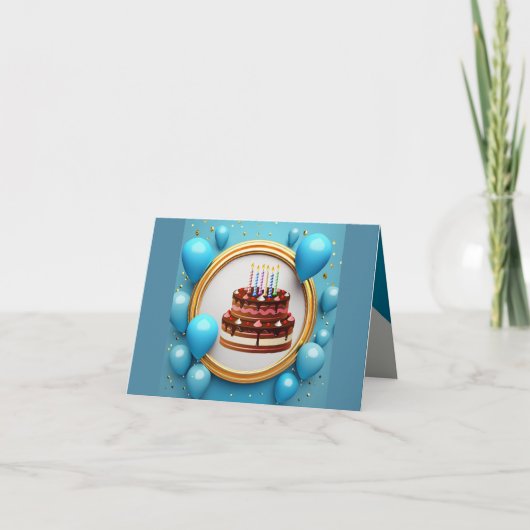 "Geburtstagswünsche" Dankeskarte (Vorderseite)