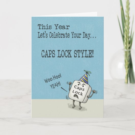 Geburtstagswünsche, Feststelltaste Karte (Vorderseite)