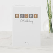 Geburtstagswünsche hinzufügen Katzengraubraun Foto Karte (Rückseite)