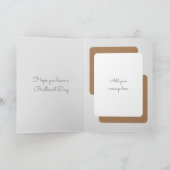 Geburtstagswünsche hinzufügen Katzengraubraun Foto Karte (Innenseite)