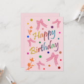 Geburtstagswünsche Karte (Vorderseite/Rückseite Beispiel)