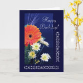 Geburtstagswünsche: Liebe und Glück Karte (Gelbe Blume)