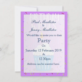 Geburtstagswünsche (mit Feiertagskuchen) Einladung