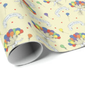 Geburtstagswünsche - Pastellgelb Geschenkpapier (Rolleneckpunkt)