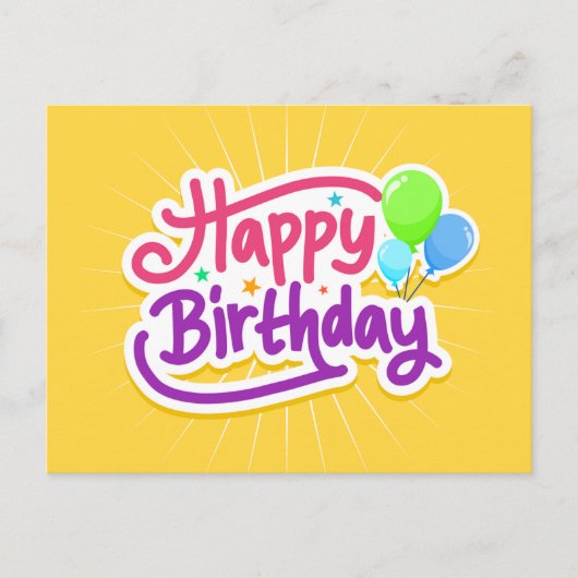 Geburtstagswünsche Postkarte (Vorderseite)