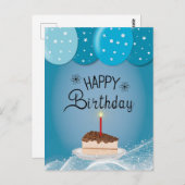 Geburtstagswünschen Postkarte (Vorne/Hinten)