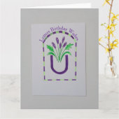 Geburtstagswunschkarten mit Buchstaben Karte (Gelbe Blume)