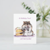 Geburtstagszeit (Hamster) Postkarten (Stehend Vorderseite)