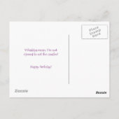 Geburtstagszeit (Hamster) Postkarten (Rückseite)