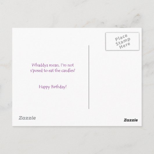 Geburtstagszeit (Hamster) Postkarten (Rückseite)