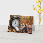 Geburtstagszeitänderung mit Maus Karte (Gelbe Blume)