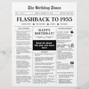 Geburtstagszeitung 1935 Monoton